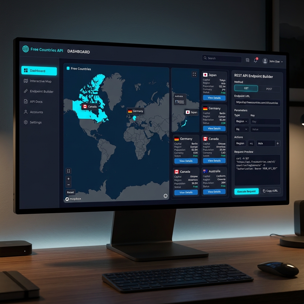 Free Countries API Explorer